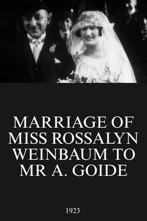 En dvd sur amazon Marriage of Miss Rossalyn Weinbaum to Mr A. Goide