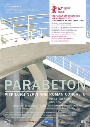 En dvd sur amazon Parabeton: Pier Luigi Nervi und Römischer Beton