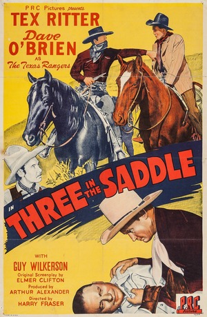 En dvd sur amazon Three in the Saddle